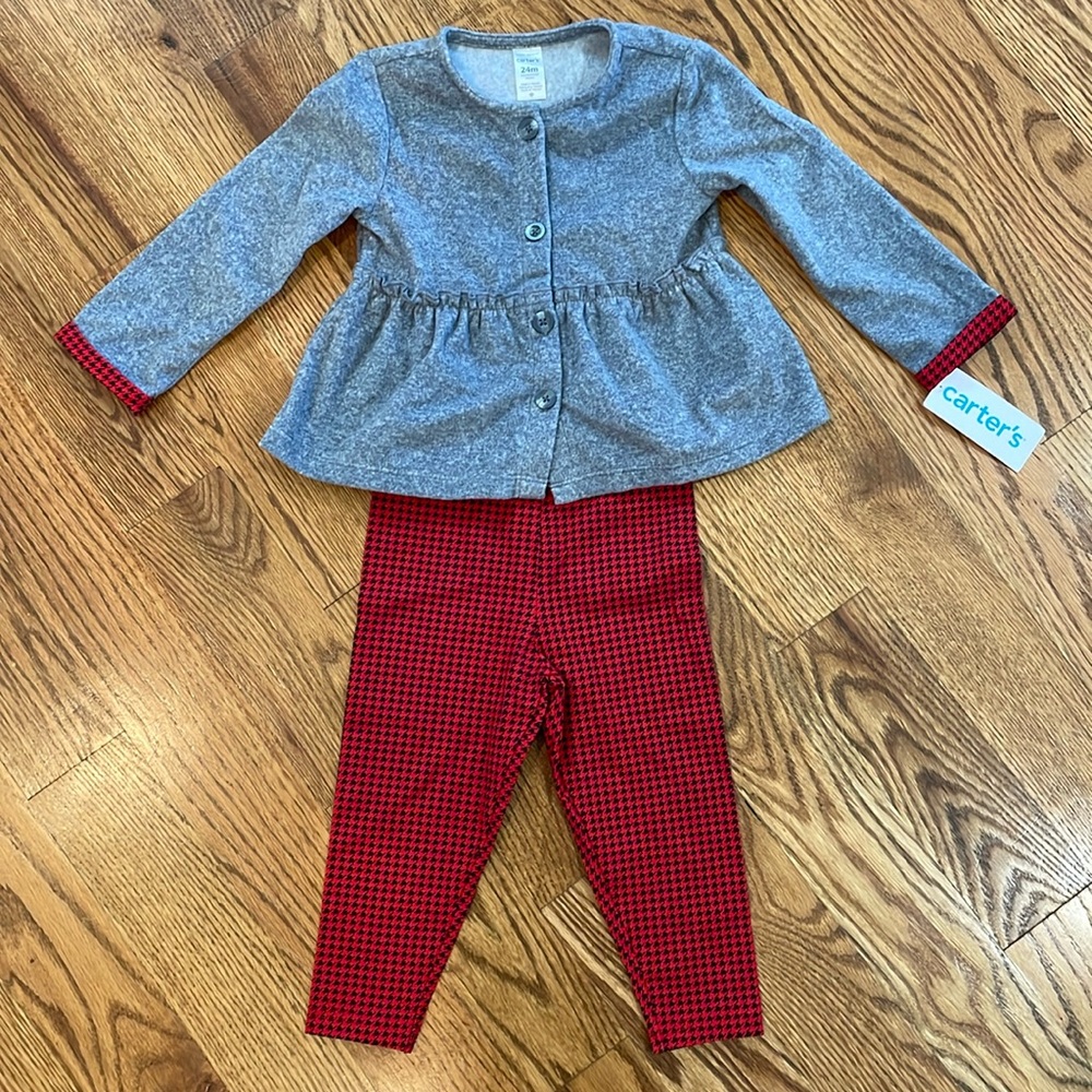Carter’s Brand Matching Baby Girl Outfit. Size 24 Months. New With Tags.